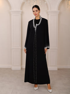 NOIRE ASYMÉTRIE ABAYA