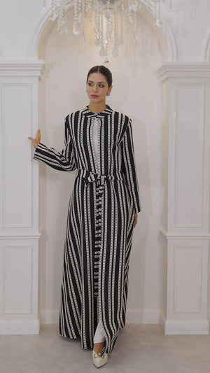 SAHRA ÇİZGİ KAFTAN