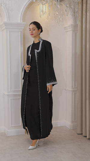 NOIRE ASYMÉTRIE ABAYA